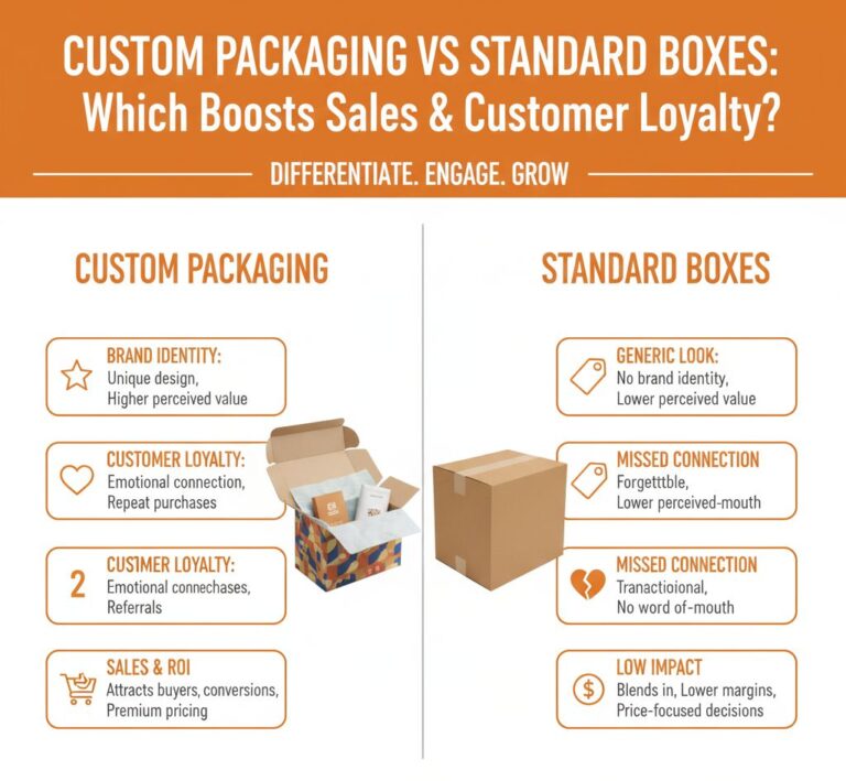box custom vs box standar marketing