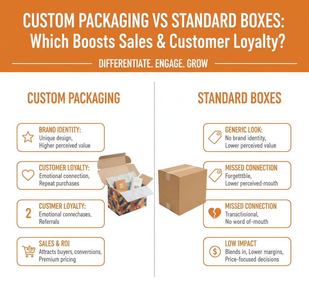box custom vs box standar marketing