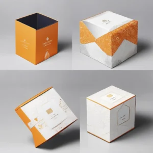 box custom skincare premium dengan desain elegan dan finishing gold foil