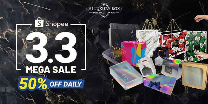 Rigid box premium Hiluxury Box untuk packaging produk eksklusif