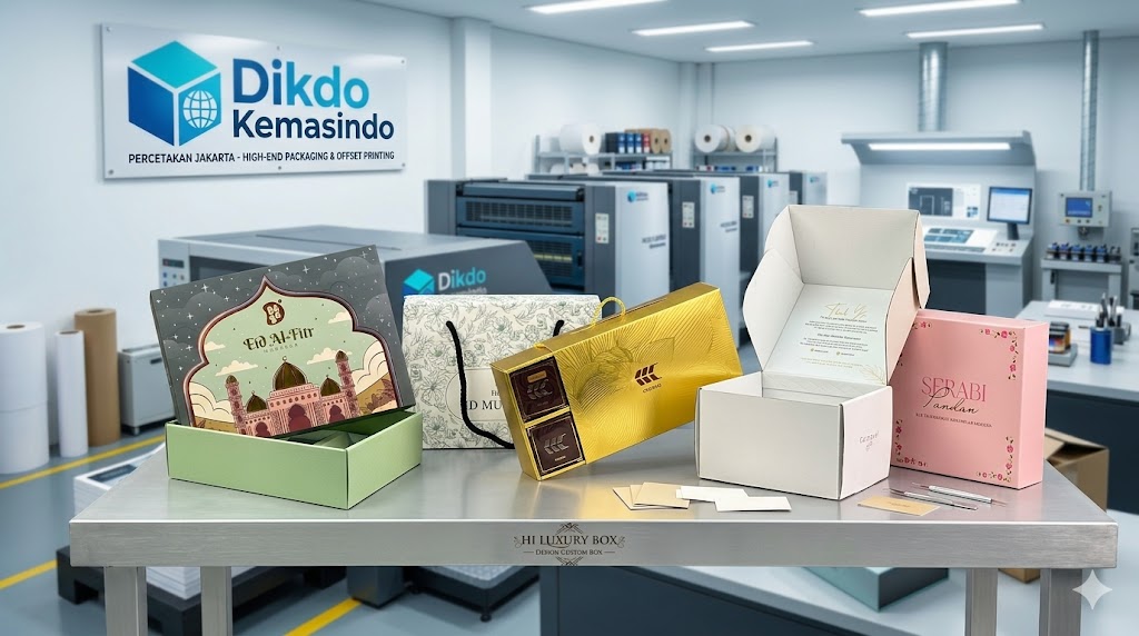 Berbagai produk kemasan premium hasil produksi Dikdo Kemasindo Jakarta