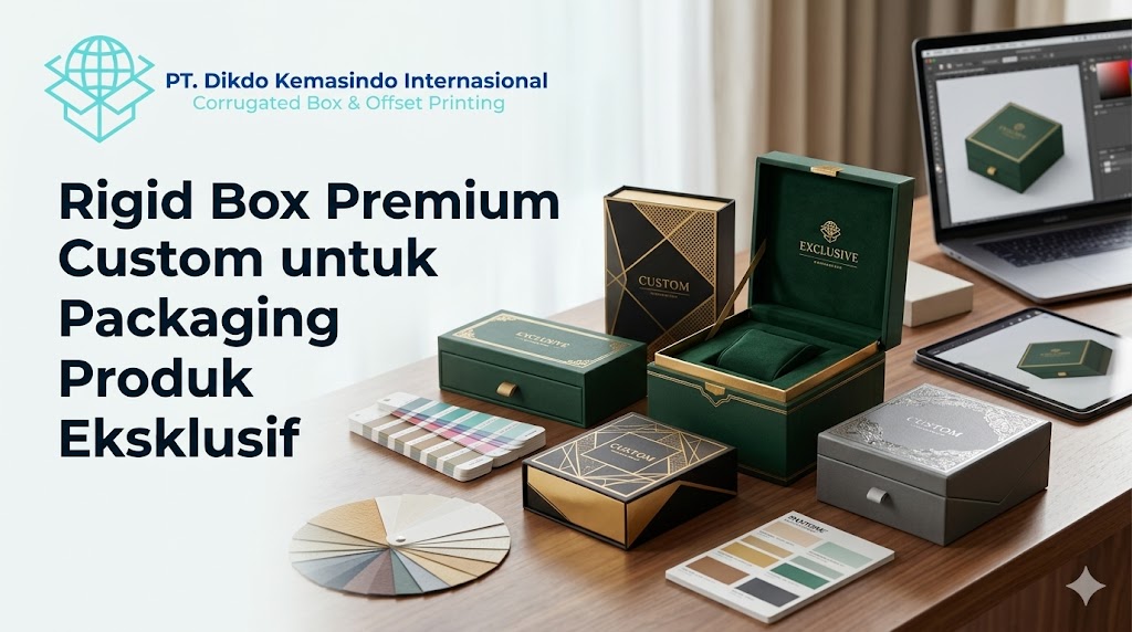 Contoh rigid box premium custom untuk packaging produk eksklusif
