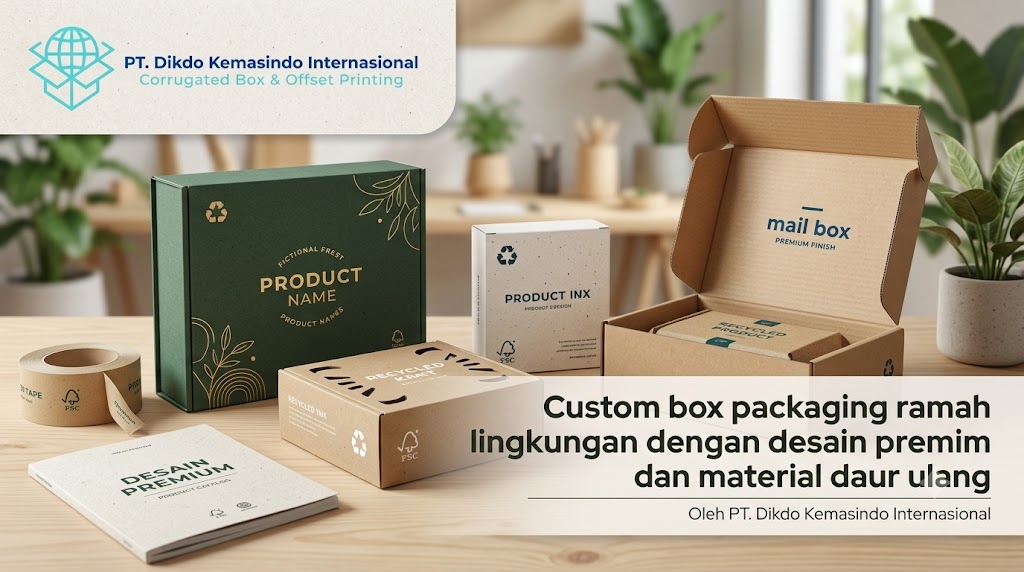 Custom box packaging ramah lingkungan dengan desain premium dan material daur ulang